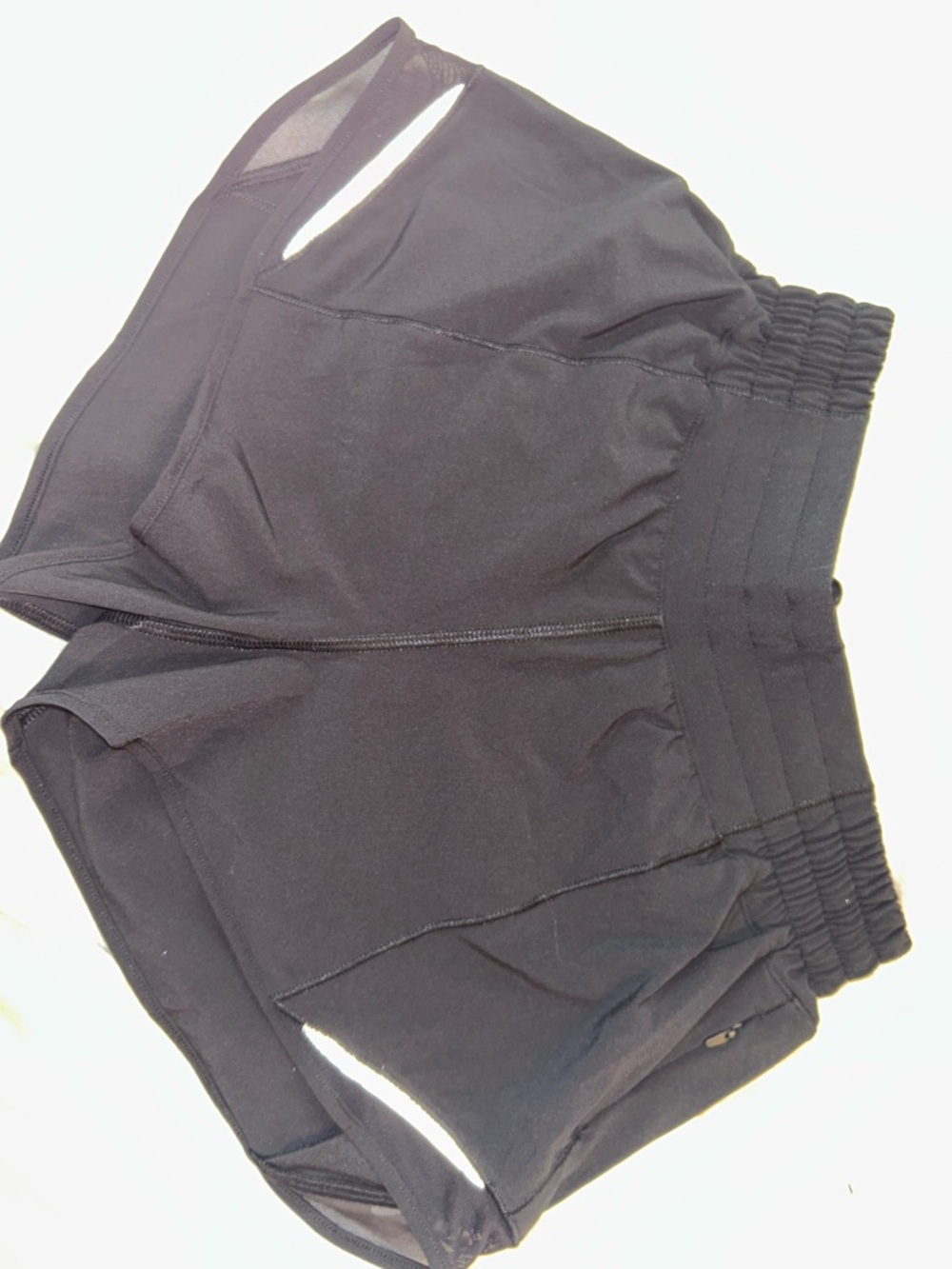 lululemon athletica Black Smocked Waist Athletic Shorts